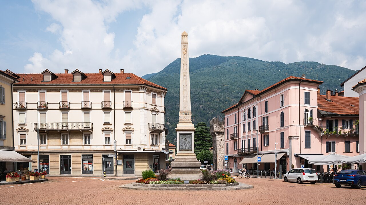 Veduta del centro di Bellinzona, capitale del Cantone Ticino